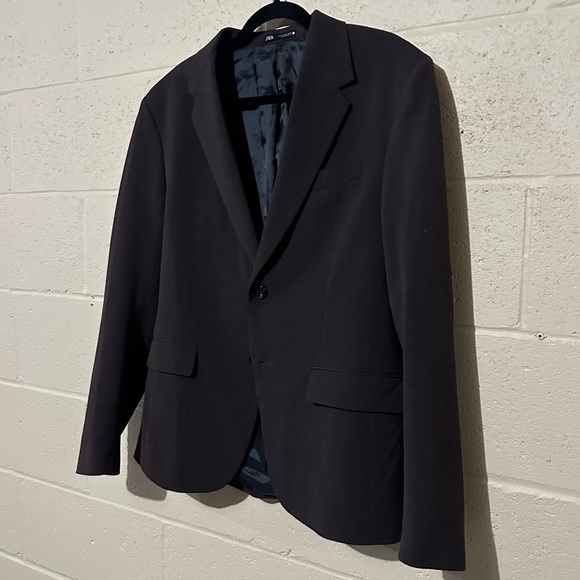 ZARA men’s sports coat blazer size 42‎ in brown polyester - Picture 2 of 10